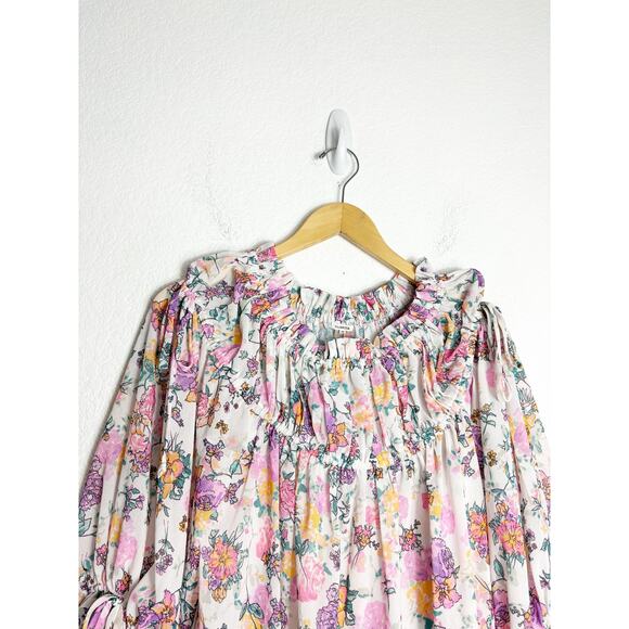 NWT Revolve Tularosa Brogan Off-Shoulder Mini Dress Medium Pink White Floral - Picture 4 of 14
